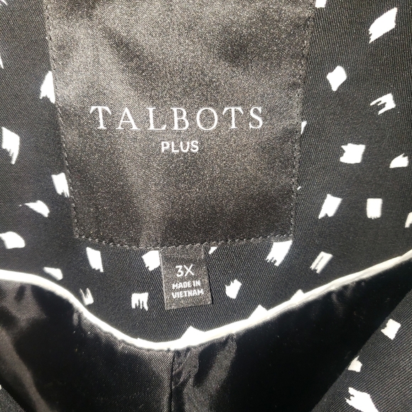 3X Plus Size Talbots Black Mac Jacket long coat women's - Picture 5 of 8